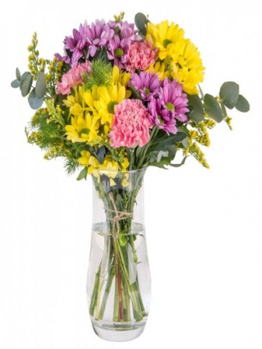 Vazoda Renkli Buket