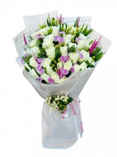 Beyaz Gül Tasarım Buket