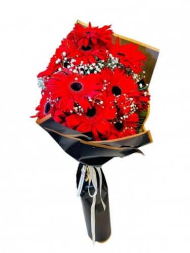 9 Kırmızı Gerbera Buket
