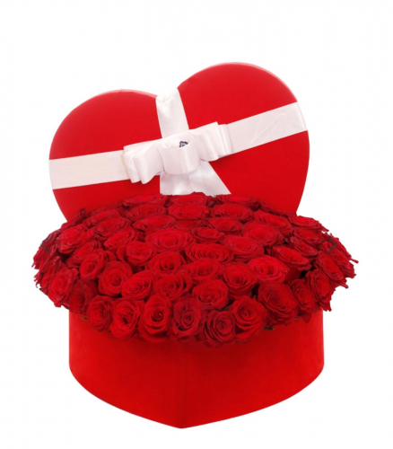 Kalpli Kutuda 51 Kırmızı Gül