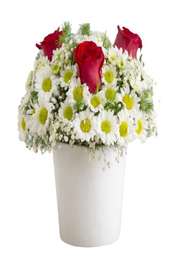 Seramikte Gül ve Papatyalar