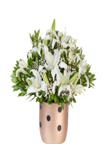 Puantiyeli Vazoda Lilyumlar