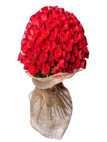 101 Kırmızı Gül Buketi