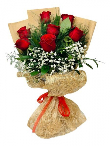 7 Kırmızı Gül Buket