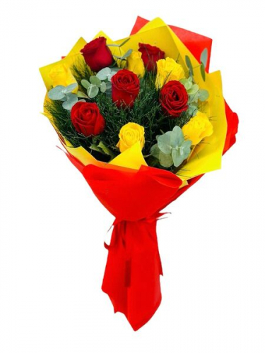 Sarı Kırmızı Gül Buket
